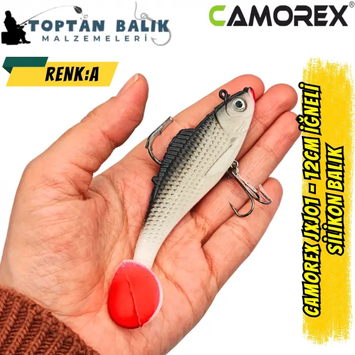 Camorex JXJ01 12cm 2li İğneli Silikon Balık (Renk: A)