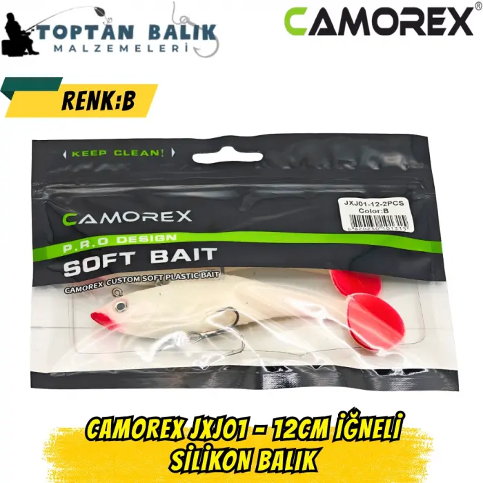 Camorex JXJ01 12cm 2li İğneli Silikon Balık (Renk: B)