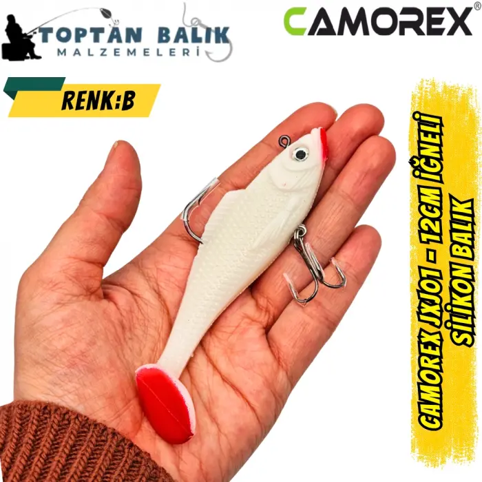 Camorex JXJ01 12cm 2li İğneli Silikon Balık (Renk: B)