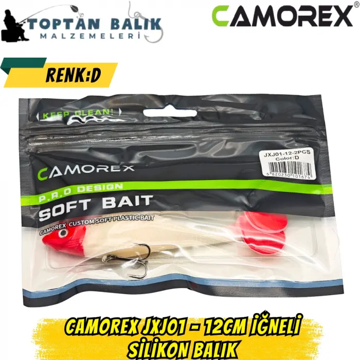 Camorex JXJ01 12cm 2li İğneli Silikon Balık (Renk: D)