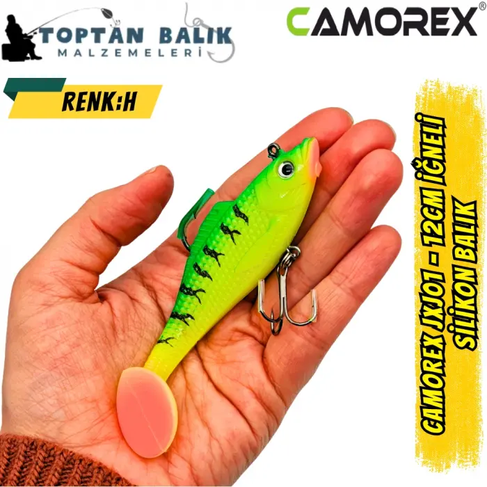 Camorex JXJ01 12cm 2li İğneli Silikon Balık (Renk: H)