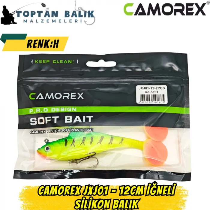Camorex JXJ01 12cm 2li İğneli Silikon Balık (Renk: H)