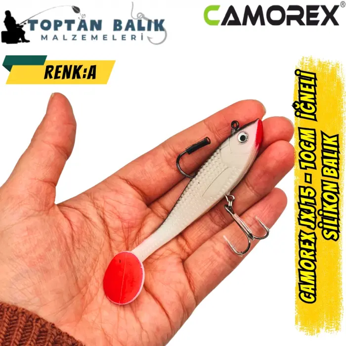 Camorex JXJ15 10cm 4lü İğneli Silikon Balık (Renk: A)
