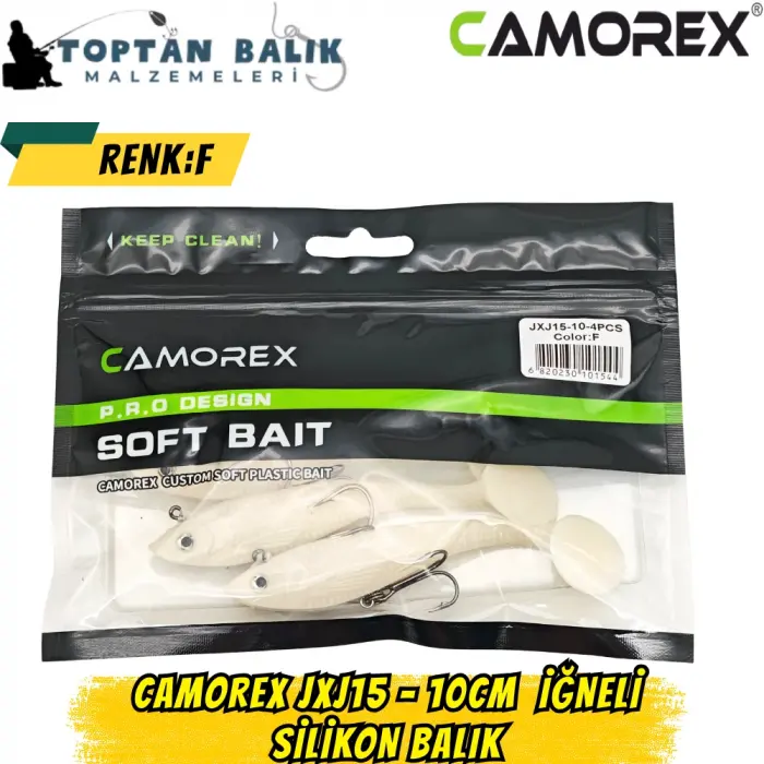 Camorex JXJ15 10cm 4lü İğneli Silikon Balık (Renk: F)