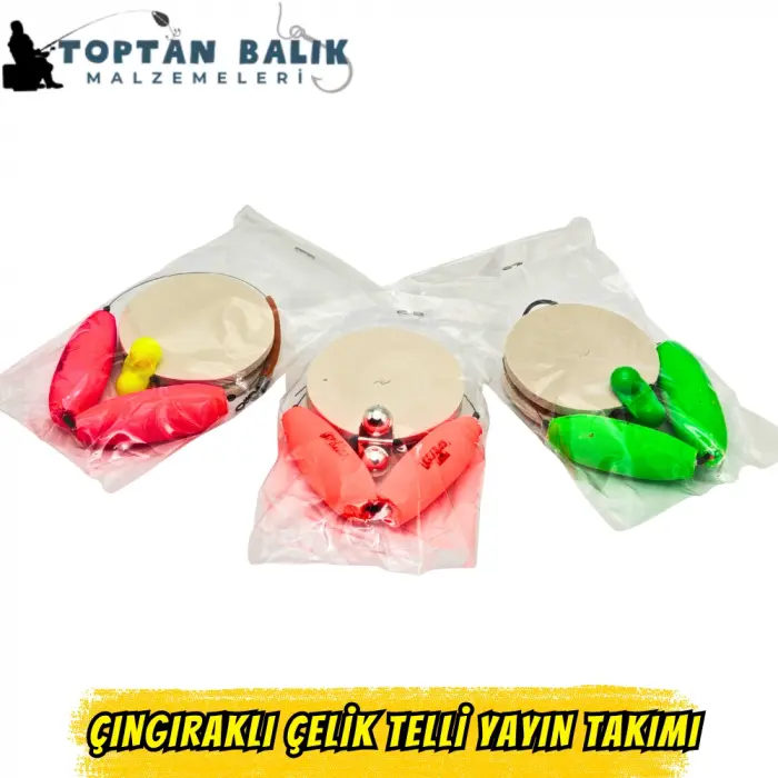 Çıngıraklı Çelik Telli Yayın Balığı Takımı (Tek İğneli)
