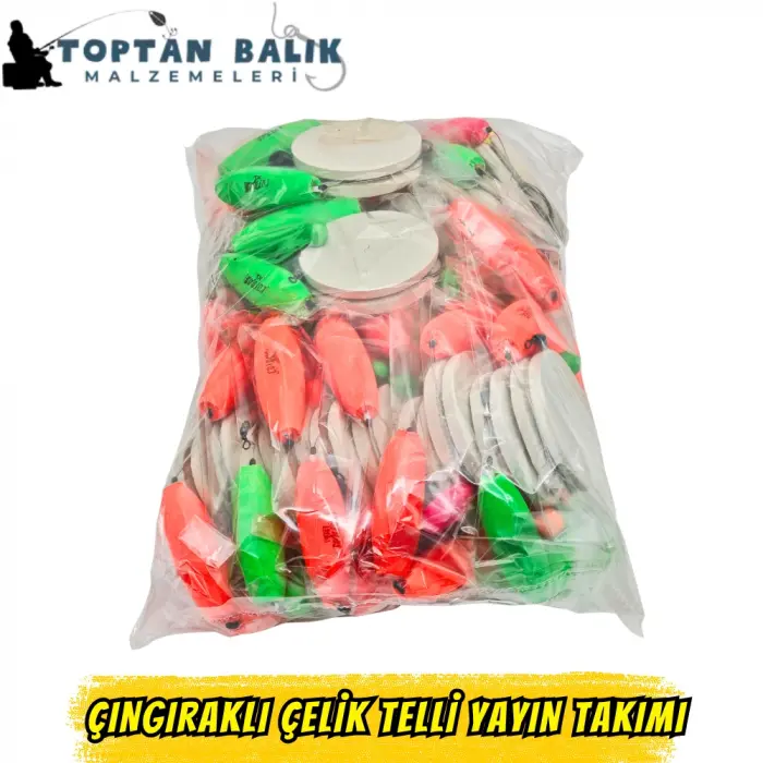 Çıngıraklı Çelik Telli Yayın Balığı Takımı (Tek İğneli)