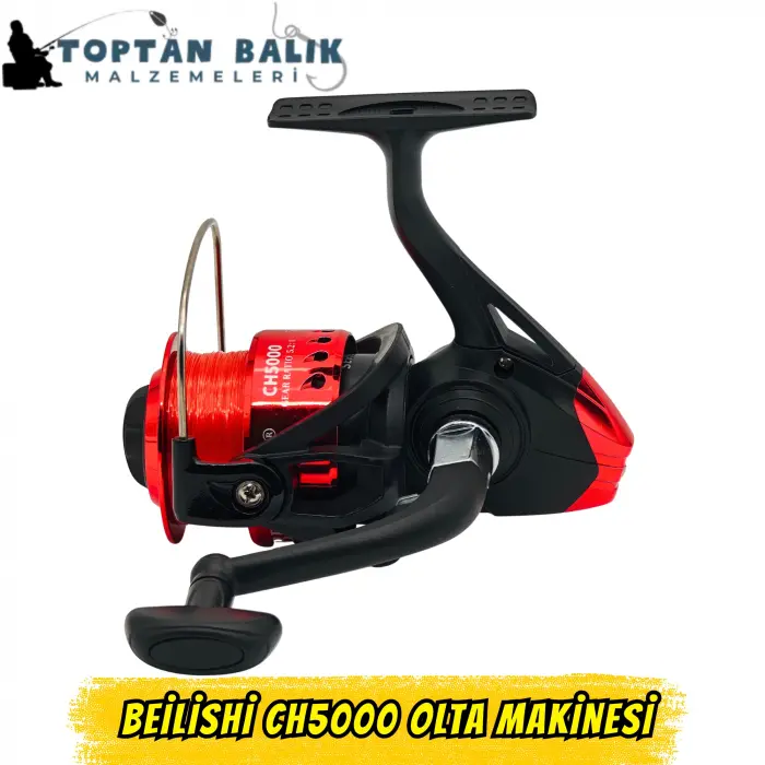Beilishi CH5000 Kırmızı Hazır Misinalı Olta Makinesi