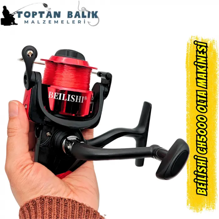 Beilishi CH5000 Kırmızı Hazır Misinalı Olta Makinesi