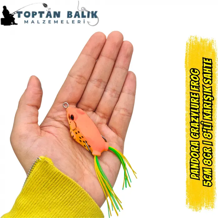 Pandora CrazyLure Frog 5cm 8gr - 8li Karışık Seri Kutu