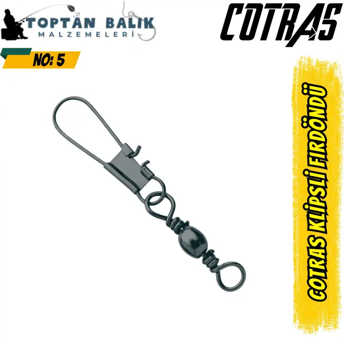 Cotras Profesyonel Bilyalı Klipsli Fırdöndü - NO: 5 (144lü Paket)