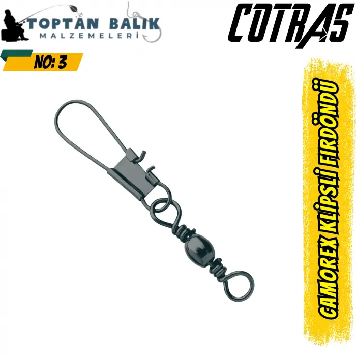 Cotras Profesyonel Bilyalı Klipsli Fırdöndü - NO: 3 (144lü Paket)