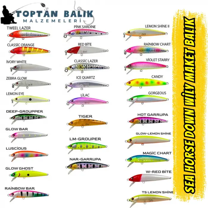 Sea Horse Down-Wily 60 mm 3.4 gr Sinking Maket Balık