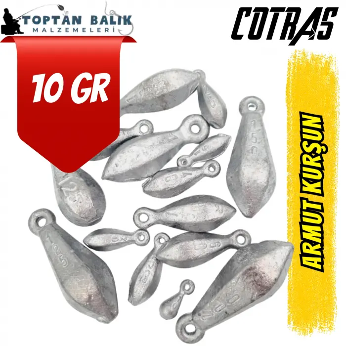 Armut Kurşun Olta Ağırlığı - 10 gr (1 kg Paket)