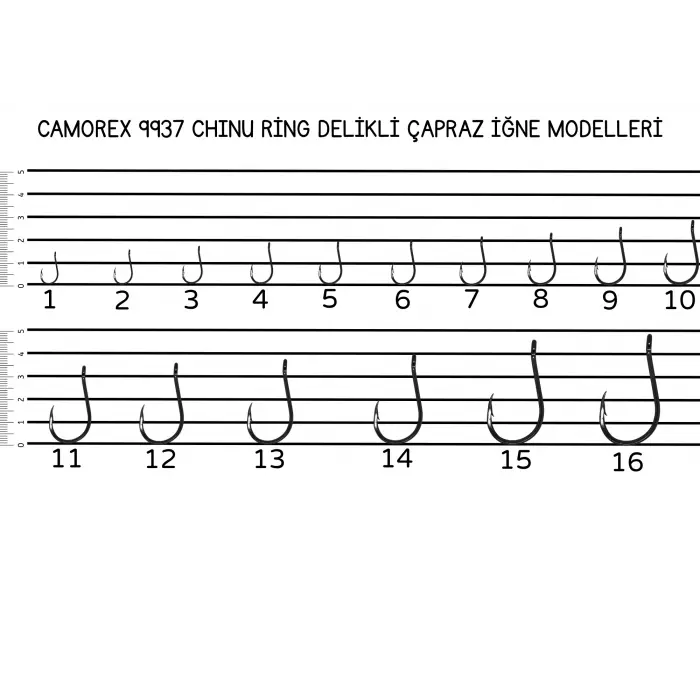 CAMOREX 9937 NO:6 DELİKLİ ÇAPRAZ İĞNE (50 ADET)