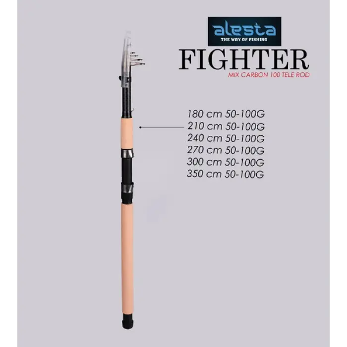 FIGHTER 100 X5000 TELE 180 CM 50-100G MIX KARBON