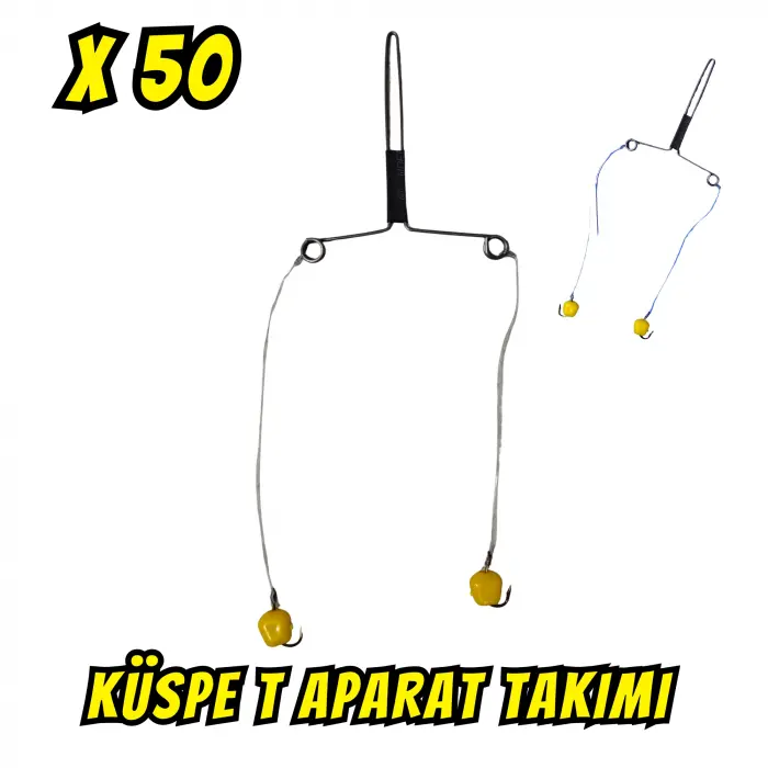 Küspe T Takım (2 İğneli, Boncuklu ve Ava Hazır)