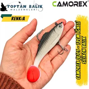 Camorex JXJ01 12cm 2li İğneli Silikon Balık (Renk: A)