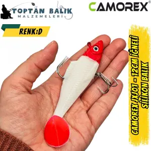 Camorex JXJ01 12cm 2li İğneli Silikon Balık (Renk: D)