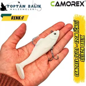 Camorex JXJ01 12cm 2li İğneli Silikon Balık (Renk: F)