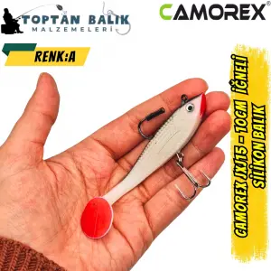 Camorex JXJ15 10cm 4lü İğneli Silikon Balık (Renk: A)