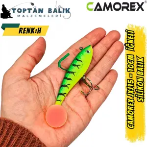 Camorex JXJ15 10cm 4lü İğneli Silikon Balık (Renk: H)