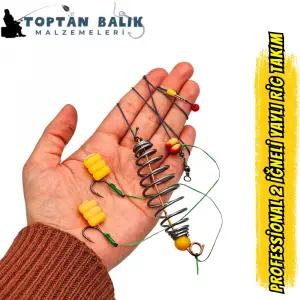 Professional 2 İğneli Yaylı Rig Takımı (Hazır Sazan Sistemi)