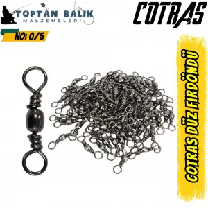 Cotras Profesyonel Düz Fırdöndü - Mat Siyah (NO: 0/5) - 144lü Paket