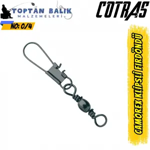 Cotras Profesyonel Bilyalı Klipsli Fırdöndü - NO: 0/4 (144lü Paket)