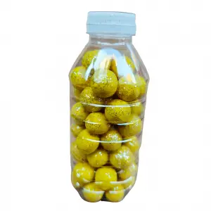 Pet Hamur Yuvarlak Sarı Simli