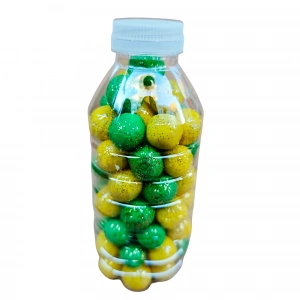 Pet Hamur Yuvarlak Sarı-Yeşil Karışık Simli