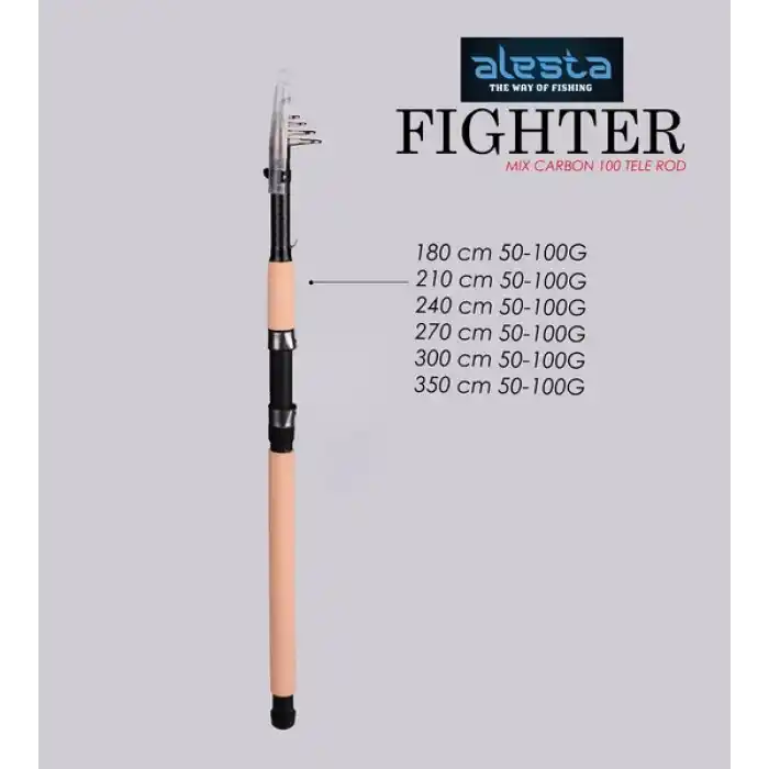 FIGHTER 100 X5000 TELE 270 CM 50-100G MIX KARBON