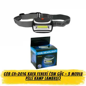 COB CH-2016 Kafa Feneri (3W) - Geniş Açılı 3 Modlu Kamp ve Balıkçılık Lambası