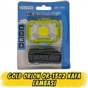 GOLD ORION OR-1302 LED Kafa Lambası - 3xAAA Pilli, Güçlü ve Ergonomik Tasarım