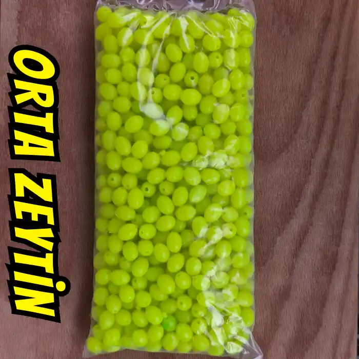 ORTA ZEYTİN BONCUK FOSFOR YEŞİLİ