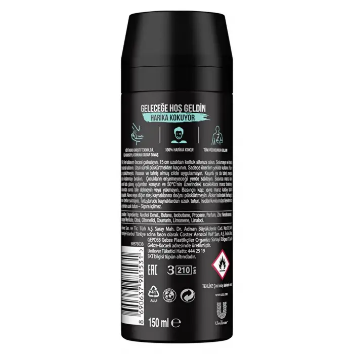 Axe Apollo Erkek Deodorant Sprey 150 ml
