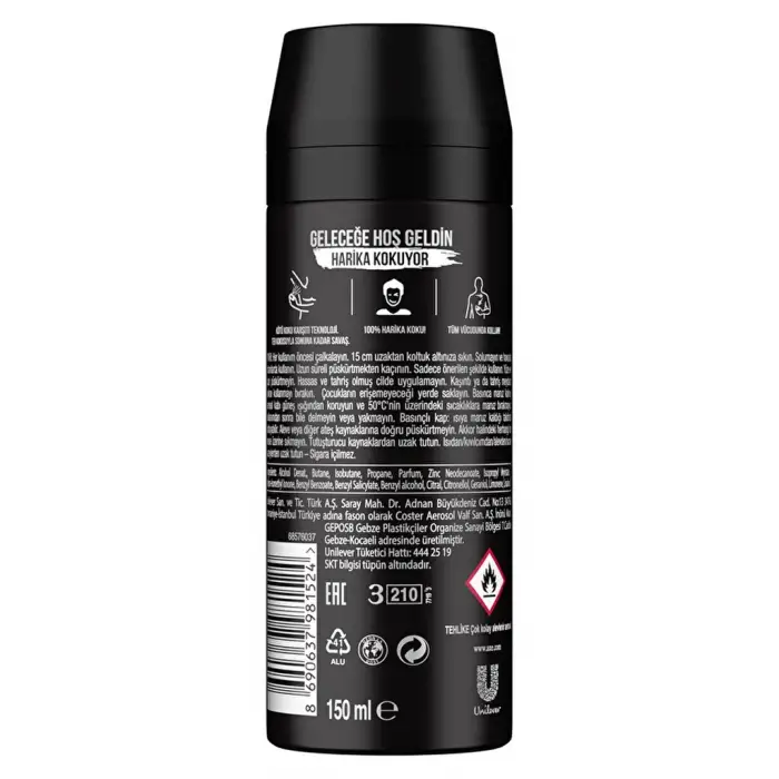 Axe Black Erkek Deodorant Sprey 150 ml
