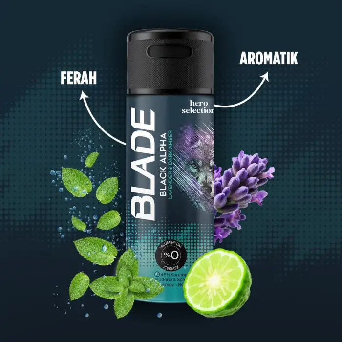 Blade Star Black Alpha Erkek Deodorant Sprey 150 ml