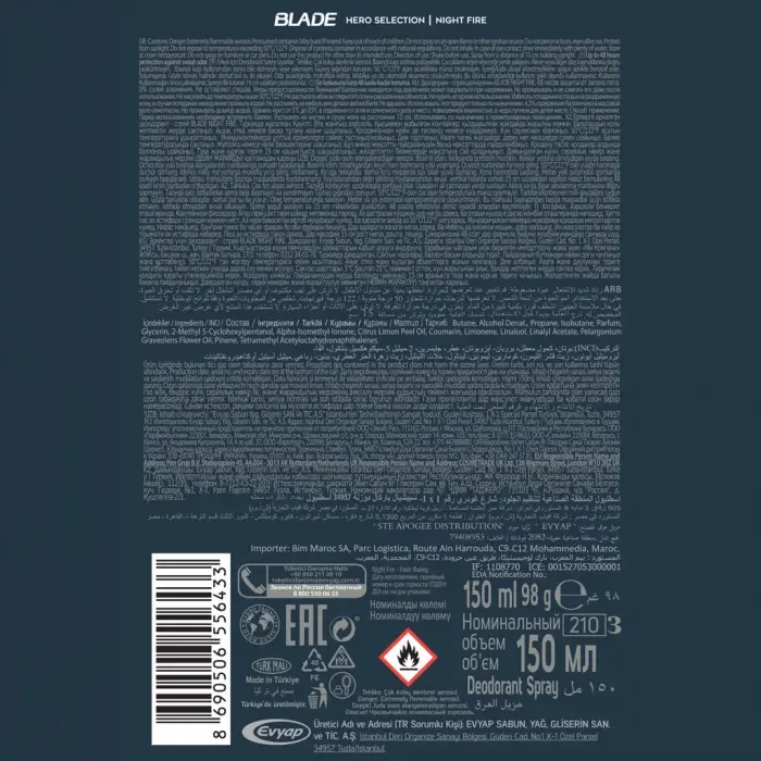 Blade Star Night Fire Erkek Deodorant Sprey 150 ml