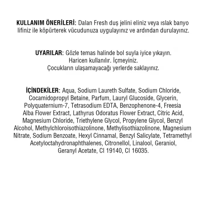 Dalan Fresh Duş Jeli Deniz Minerali 450 ml