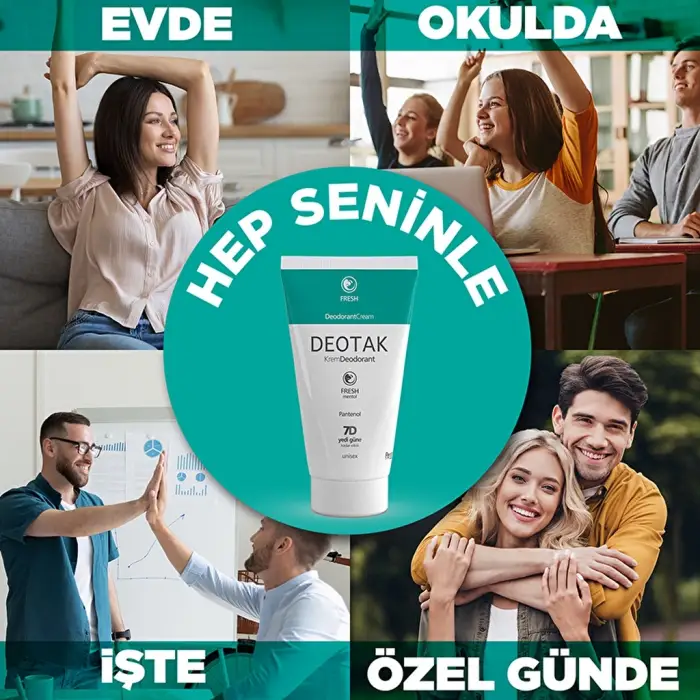 Deotak Unisex Krem Deodorant Fresh 35 ml