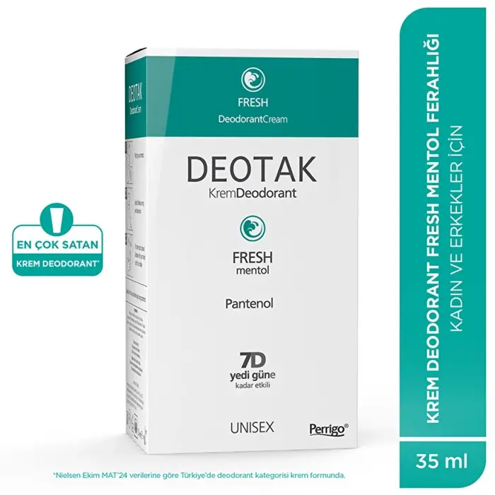 Deotak Unisex Krem Deodorant Fresh 35 ml