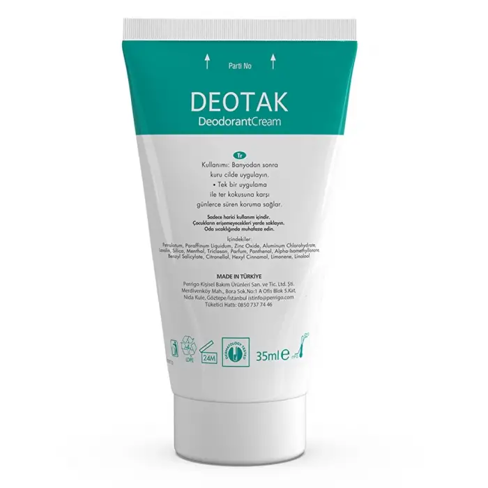 Deotak Unisex Krem Deodorant Fresh 35 ml