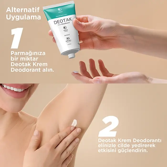 Deotak Unisex Krem Deodorant Fresh 35 ml