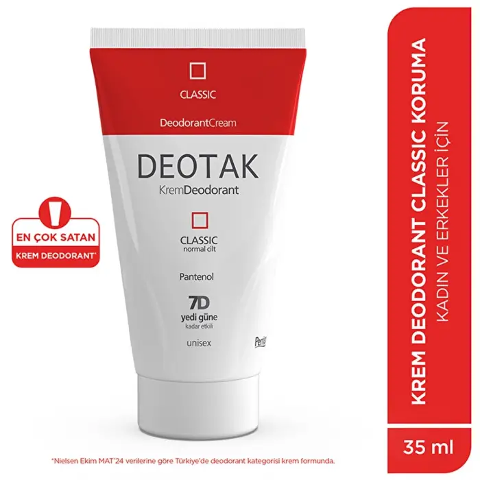 Deotak Unisex Krem Deodorant Klasik 35 ml