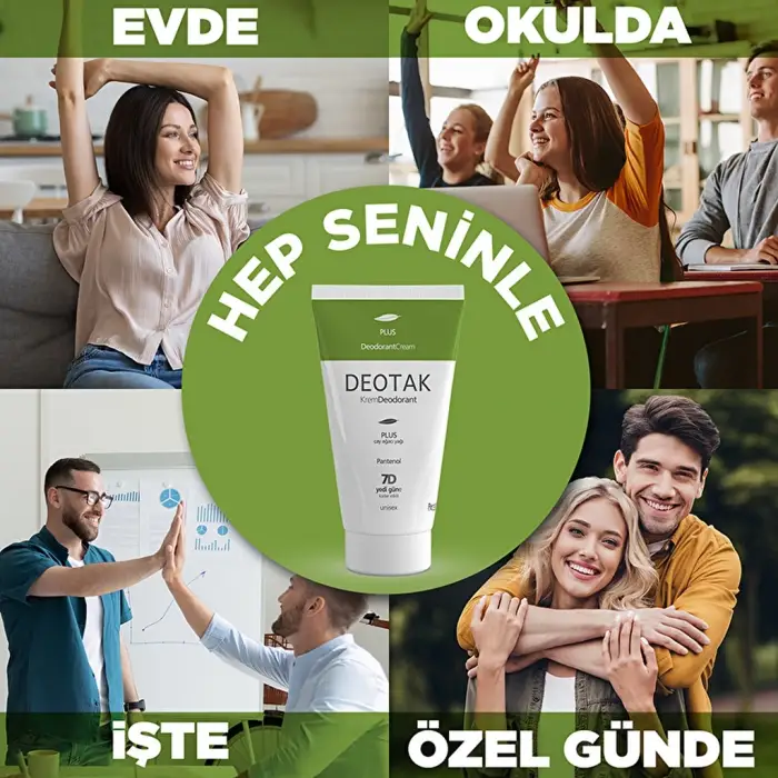 Deotak Unisex Krem Deodorant Plus 35 ml