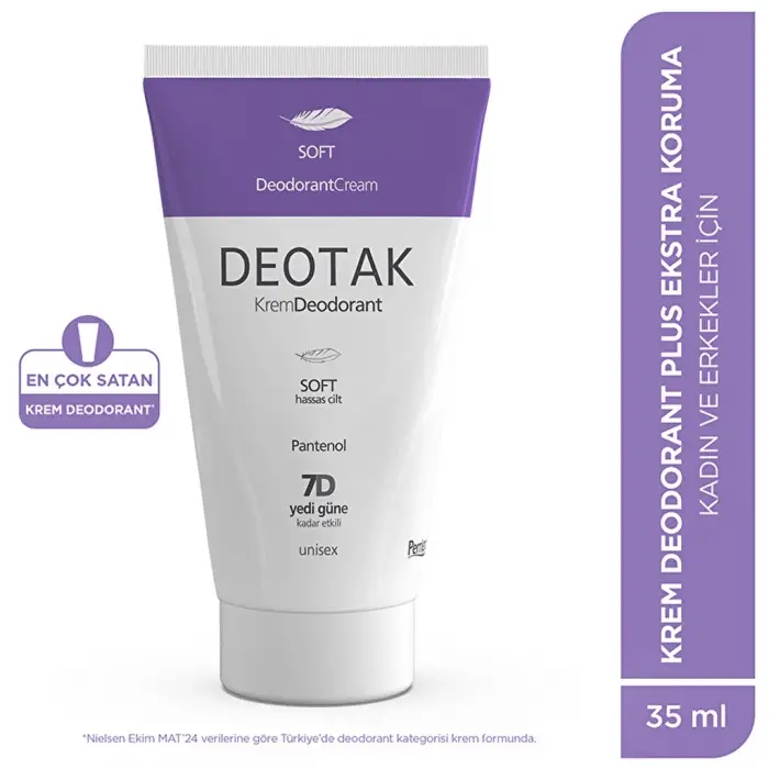 Deotak Unisex Krem Deodorant Soft 35 ml