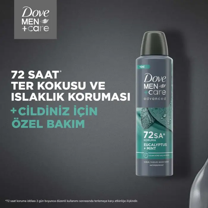Dove Men +Care Advanced Eucalyptus Mint Erkek Deodorant Sprey 150 ml