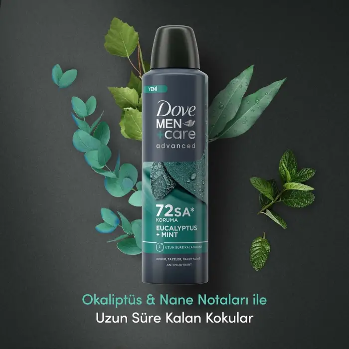 Dove Men +Care Advanced Eucalyptus Mint Erkek Deodorant Sprey 150 ml
