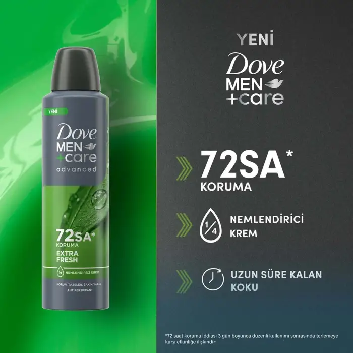 Dove Men +Care Advanced Extra Fresh Erkek Deodorant Sprey 150 ml