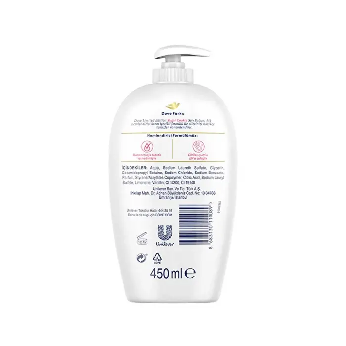 Dove Sugar Cookie Sıvı Sabun 450 ml